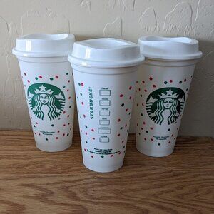 Starbucks Reusable Holiday Cups- Pack of 3